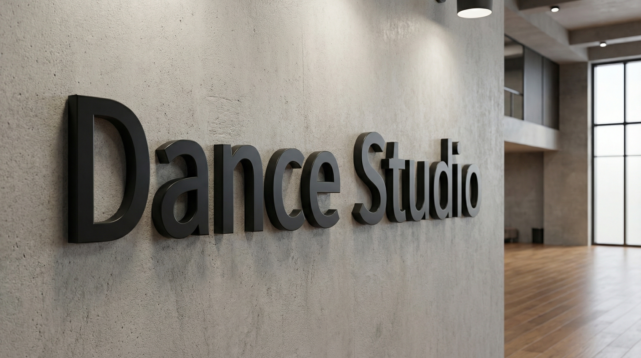 Individuelle Logoanfrage für Dance Studio Unbeleuchtet