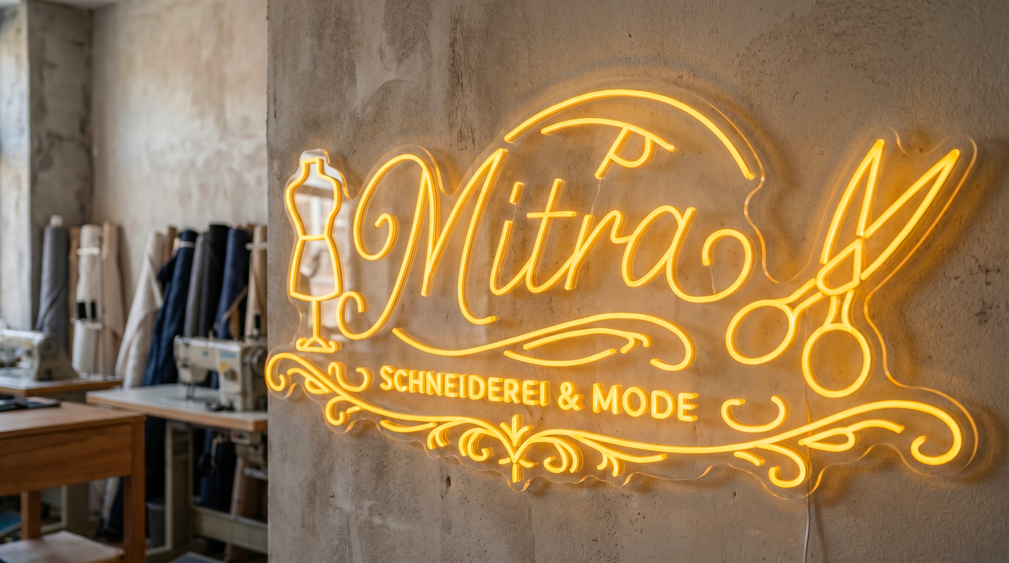 Individueller Neon-Eyecatcher für Najib