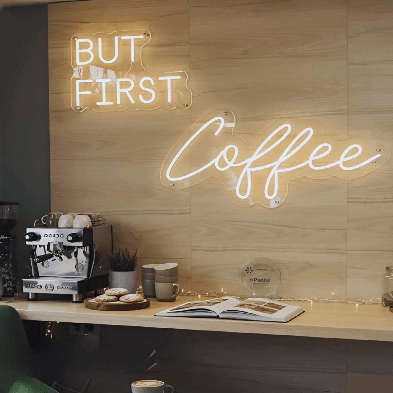 LED Schild Café