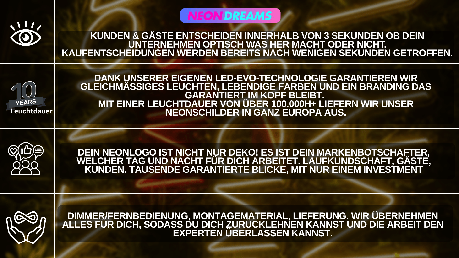Individueller Neon-Eyecatcher für Michael