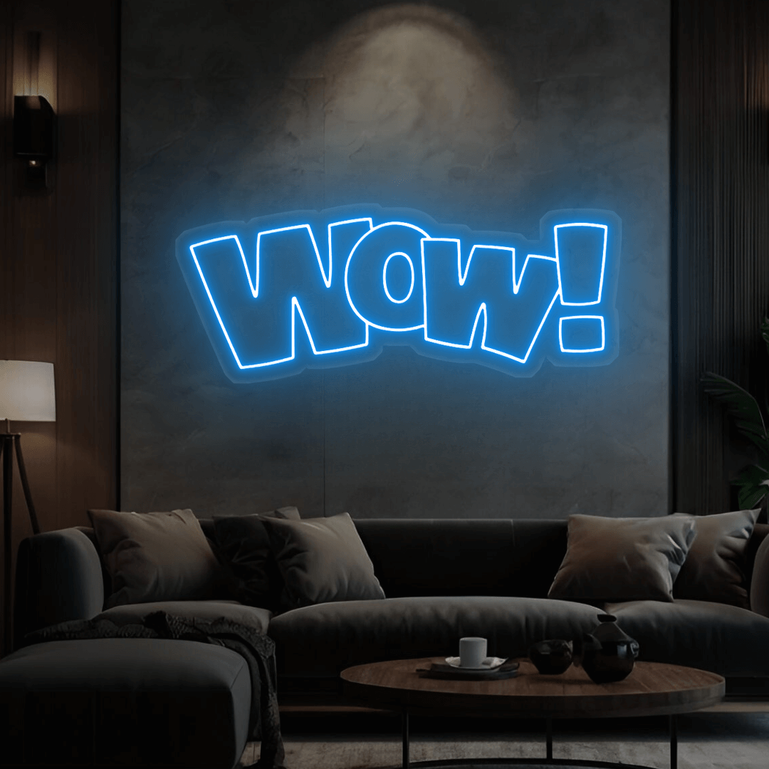 LED neonreclame ''WOW''