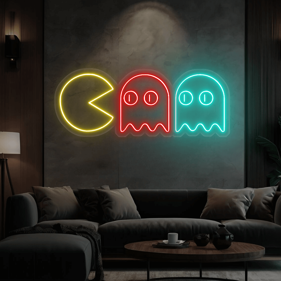 Led neonbord ''Pac Man''