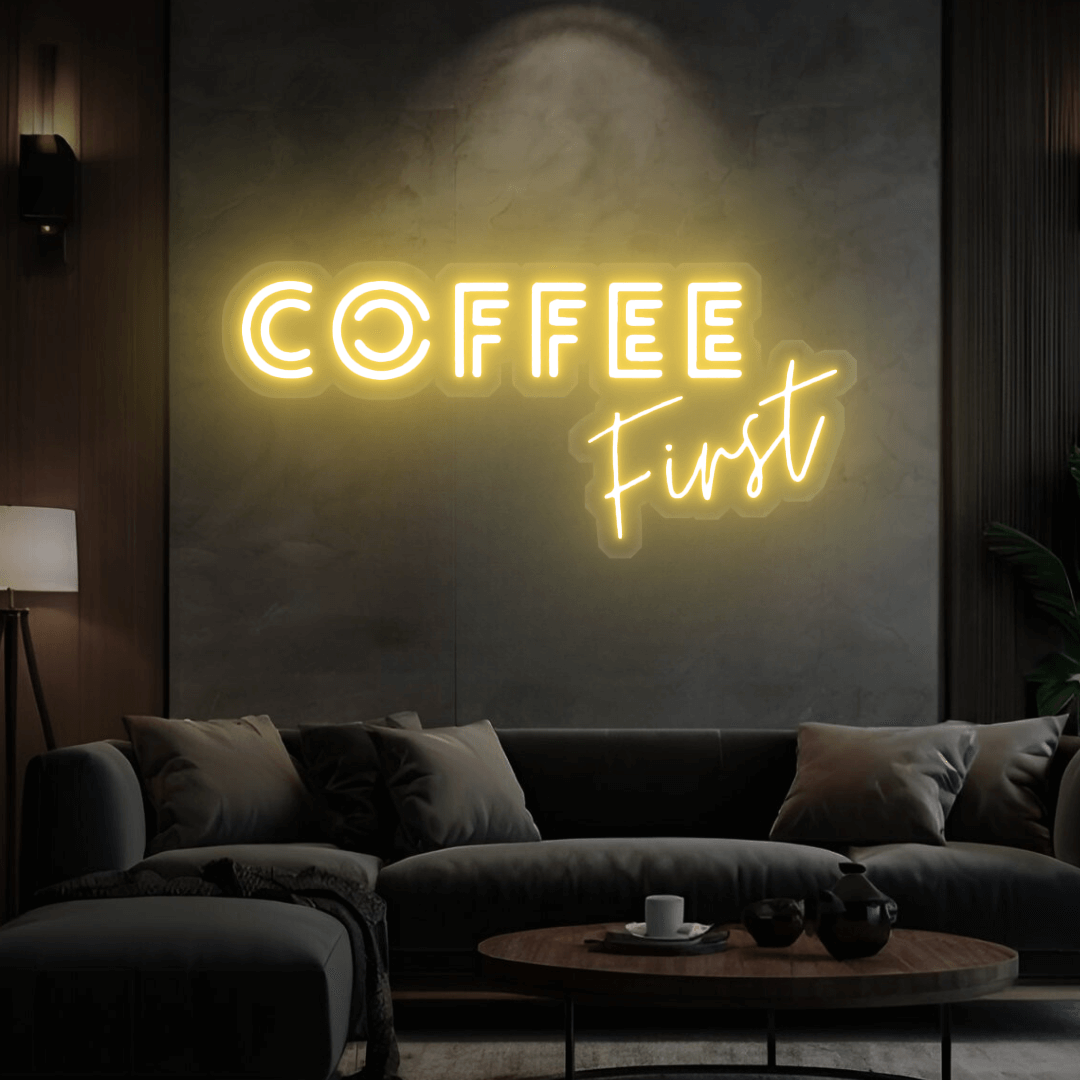 Led neonbord ''Coffee First'' 