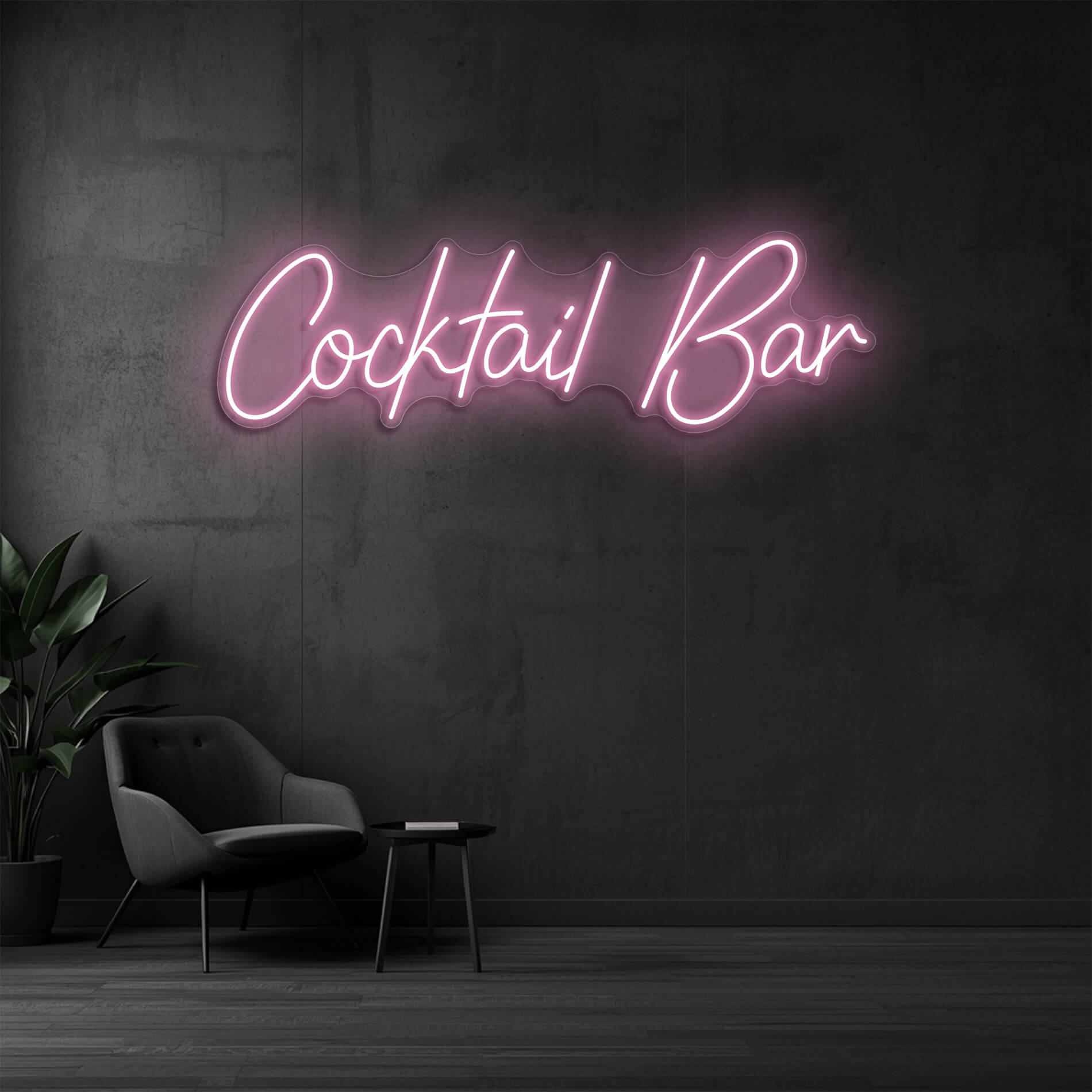 Cocktail Bar Neonlicht in light-pink als stimmungsvolle Beleuchtung für Events und Partys