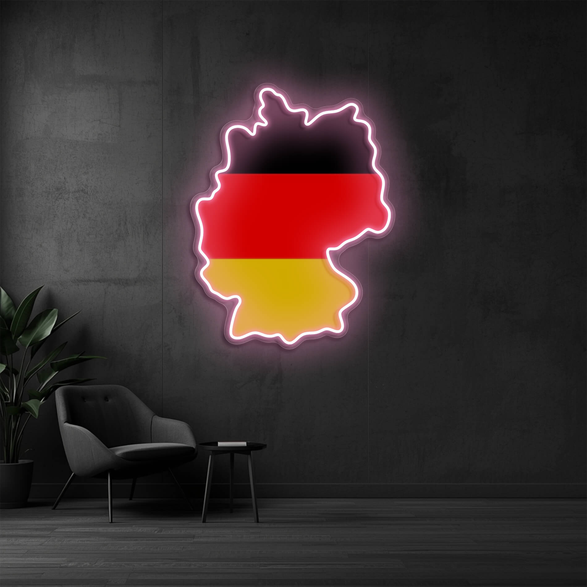 Deutschland Neon Wandlicht in light pink aus deutscher Produktion