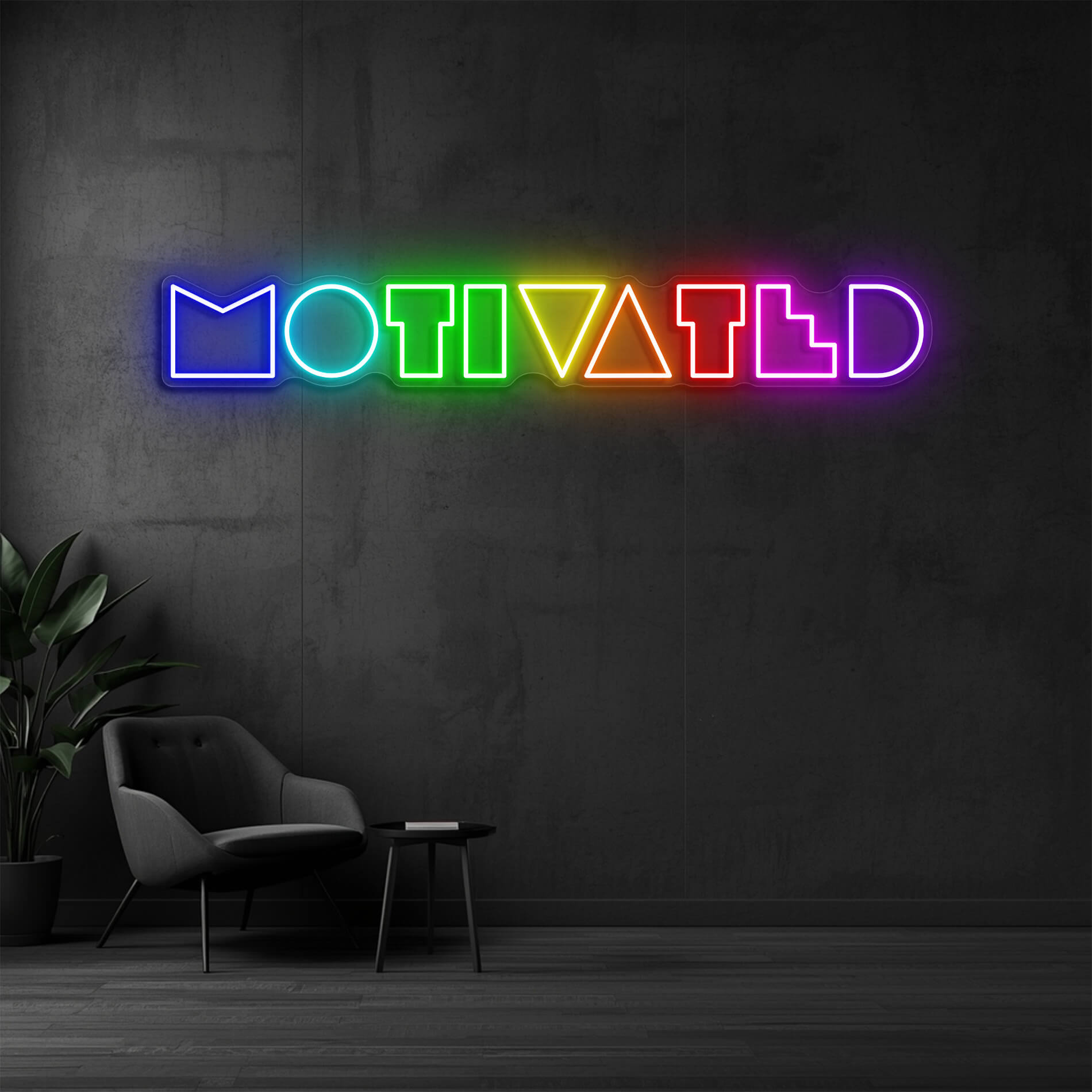 Motivated Neon Schild mehrfarbig als motivierende Beleuchtung