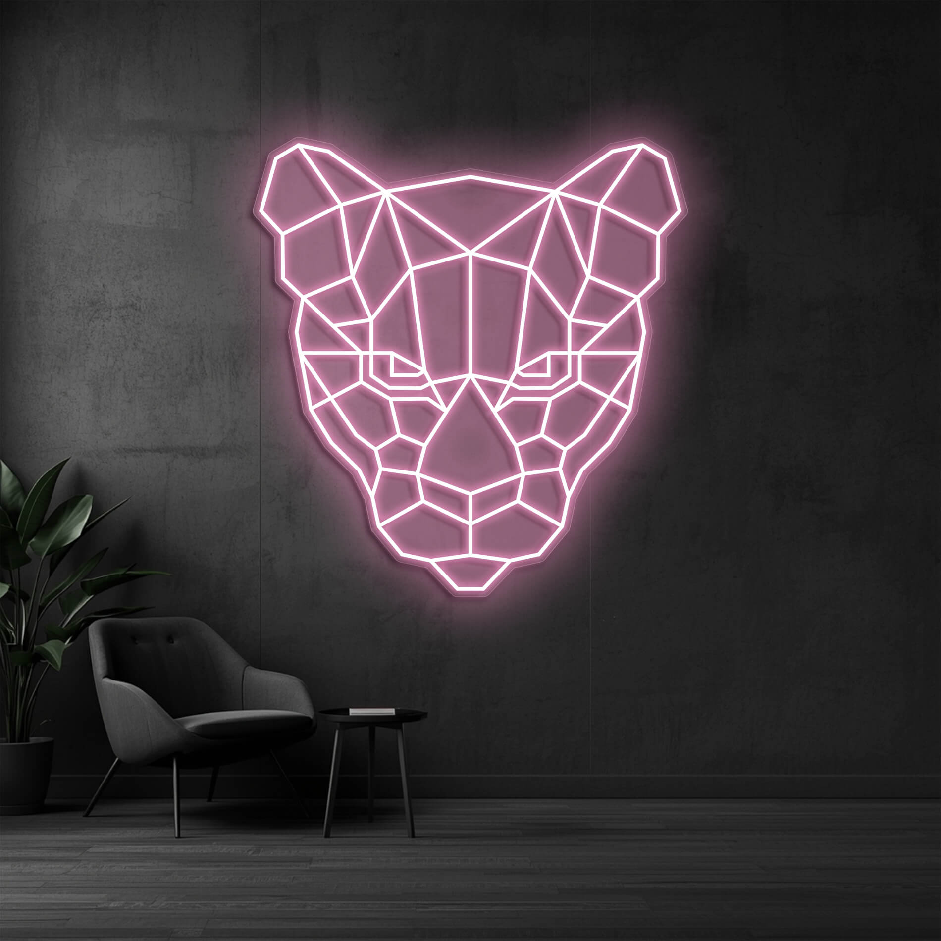 Puma Neonleuchte light pink als modernes Wandlicht