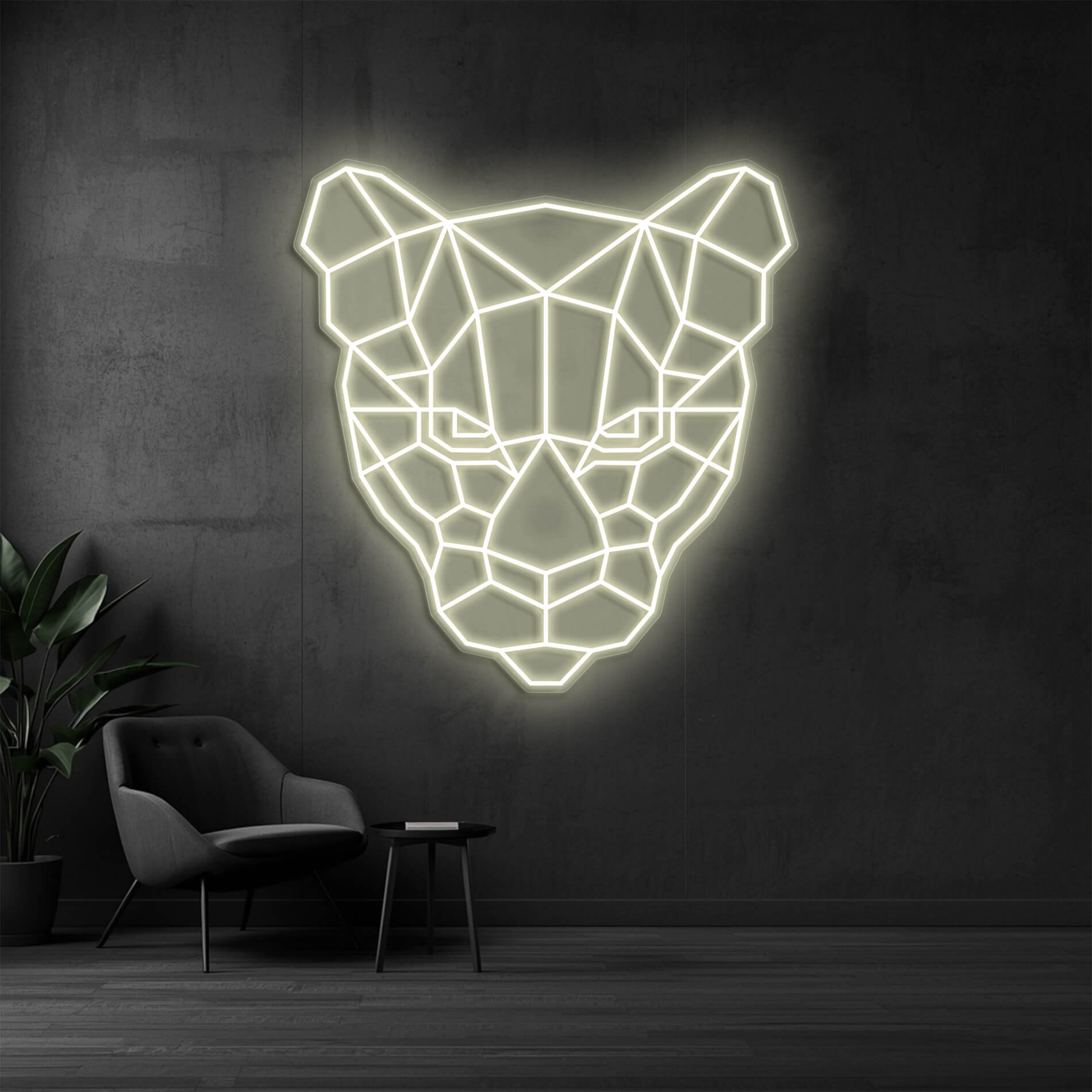Puma Neonleuchte warmweiss als stilvolle Lichtdekoration