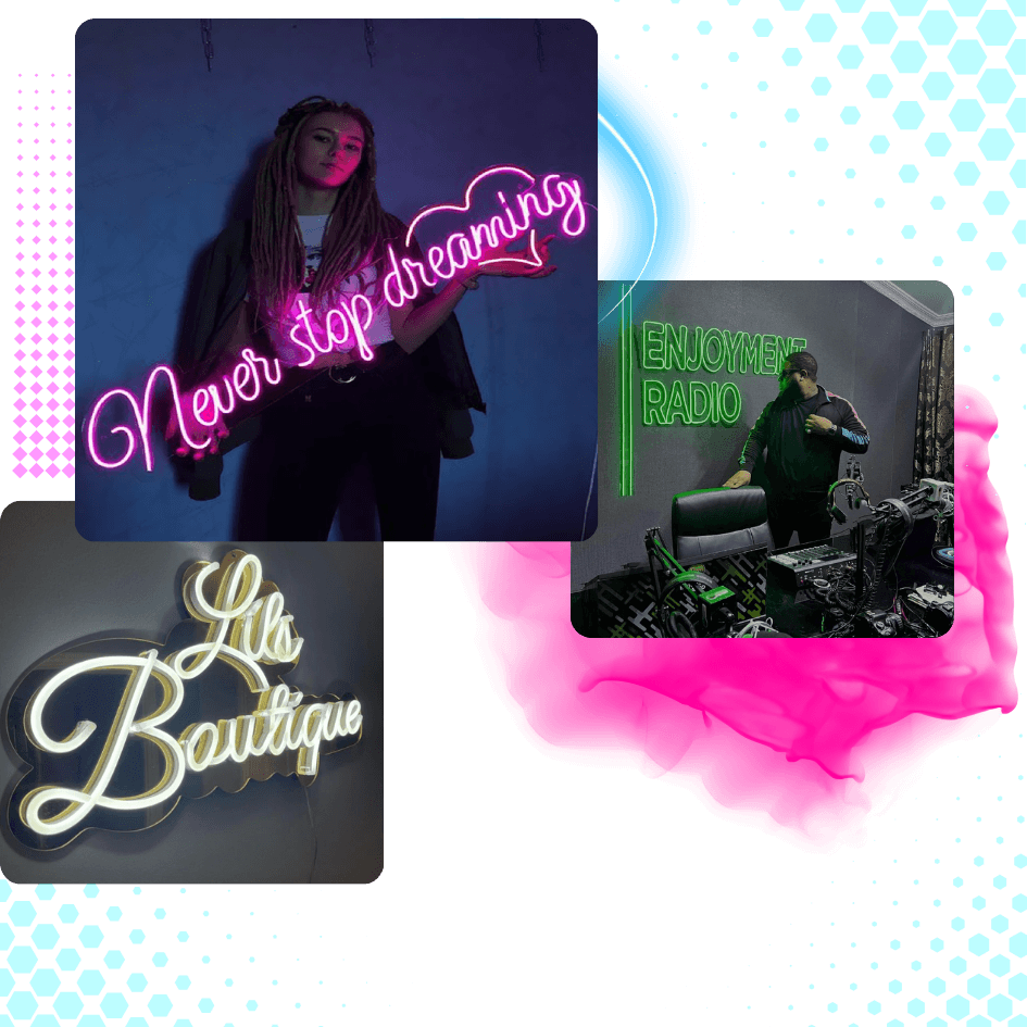 Personalisierte Neon Schilder Beispiele